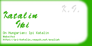 katalin ipi business card